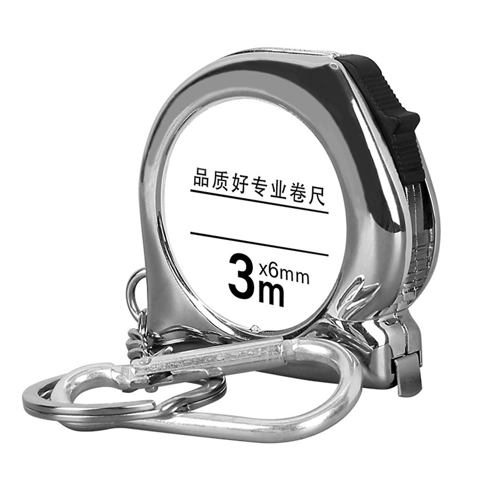 DEWIN Steel Tape Measure Keychain, 3meter Retro Mini Portable Clear Scale Key Chain Measuring Tool