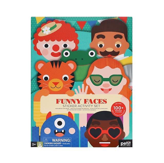 Sticker Activity Set Funny Faces - Petit Collage