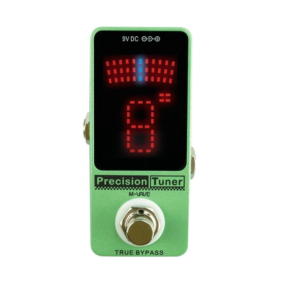 Precision Chromatic Tuner Guitar Pedal Tuner LED Display with True Bypass Metal Guitar Tuner Pedal
