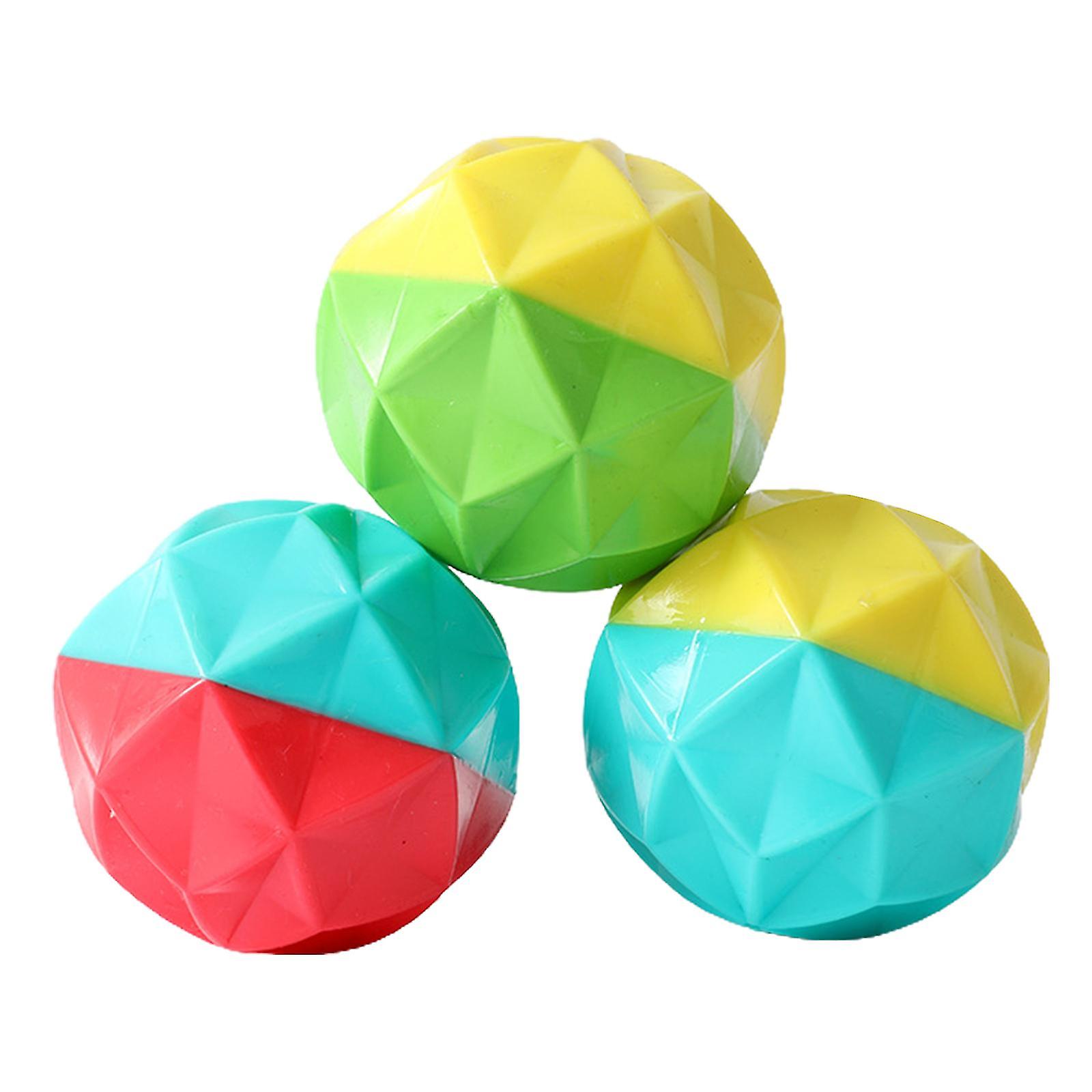 3 Pieces Dog Chew Toys Soft Squeak Rubber Balls Training Toy For Small Dogs