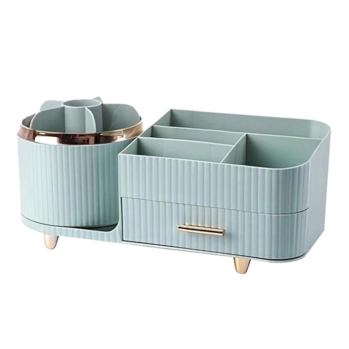 360 Rotating Makeup Organizer with Drawers-Large Capacity Cosmetic Display Case for Skincare,Brush