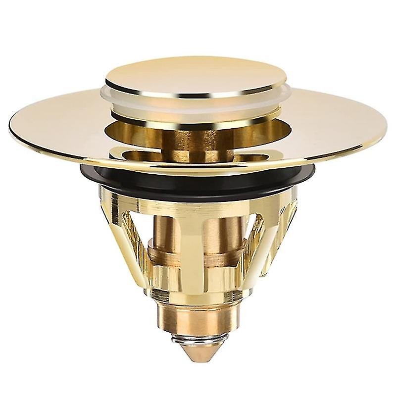 Drain Fitting Washbasin, Universal Pop-Up Valve Plug, Sink, Brass Anti-Clogging Strainer, Sink Plug