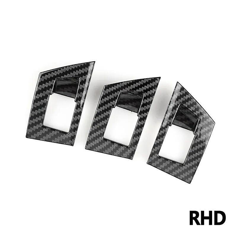 For Bmw 5 Series F10 F18 2011 2012 2013 2014 2015 2016 2017 Car Abs Carbon Texture Door Window Lifter Button Frame Cover Trim