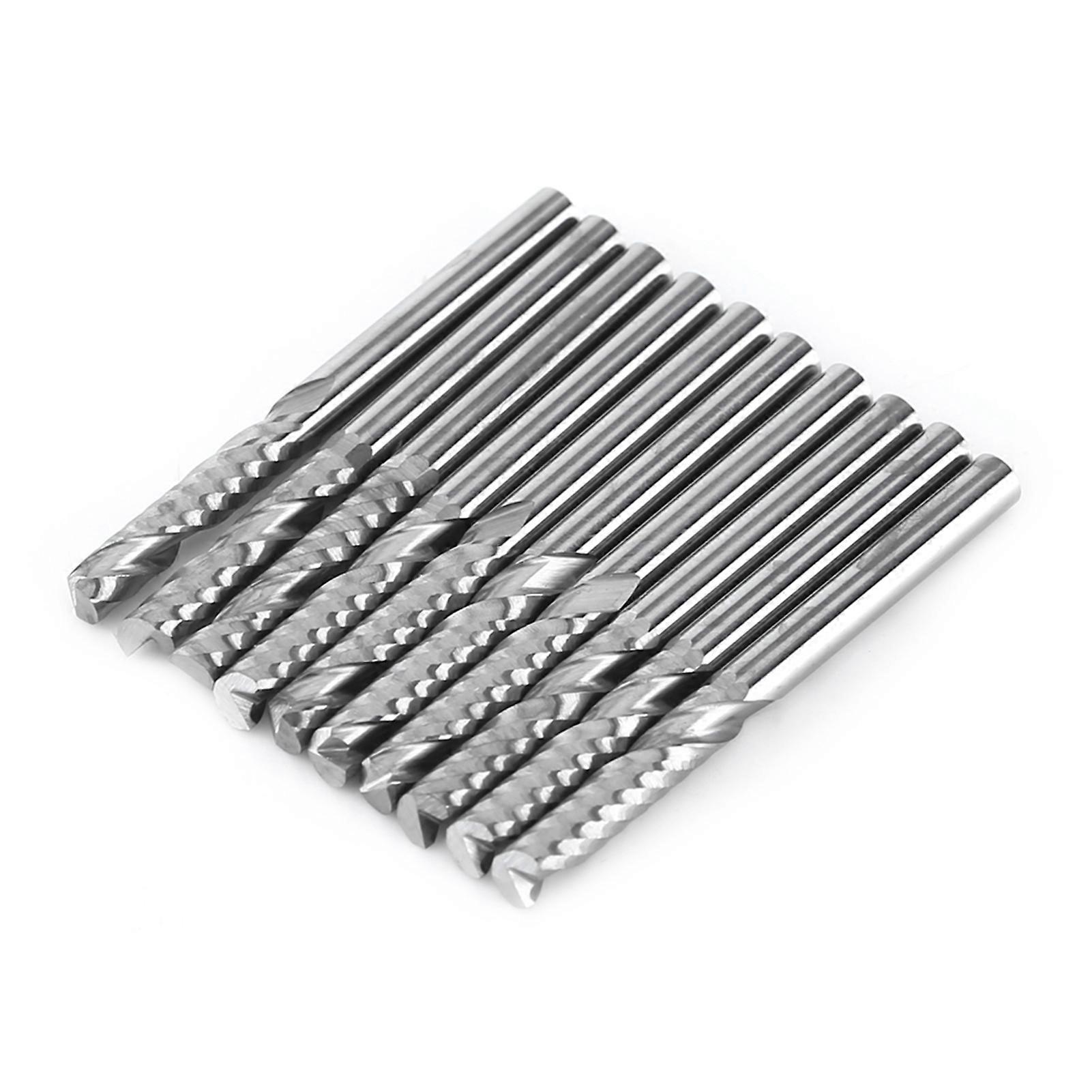 10pcs Tungsten Carbide Spiral End Mills Single Flute Milling Cutter Cnc Router Bits 4mm Shank