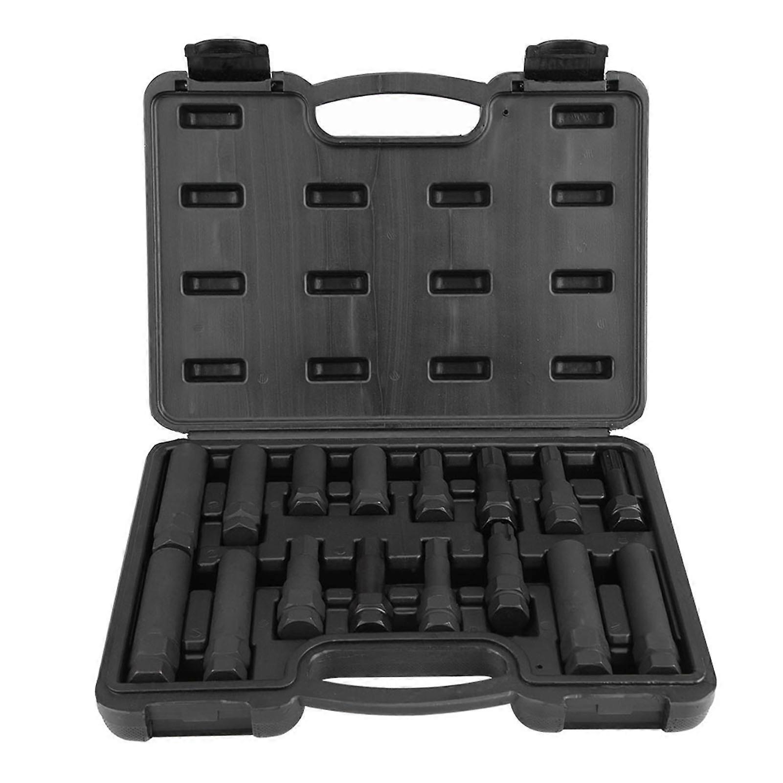 16 pcs Car Wheel Locking Lug Nut Master Set Lock Key Removal Tool Kit E2U132