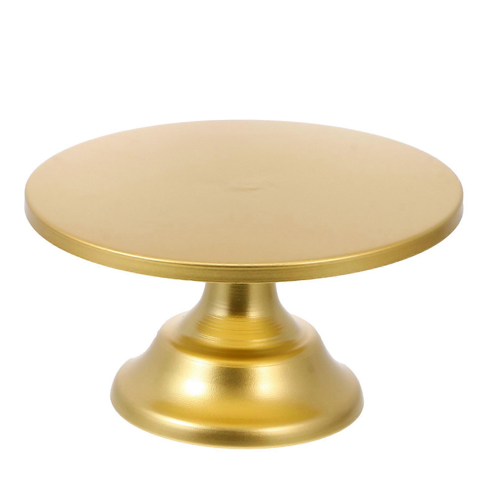 1Pc Practical Cake Pallet Cake Stand Creative Dessert Holder Iron Rack (Golden)