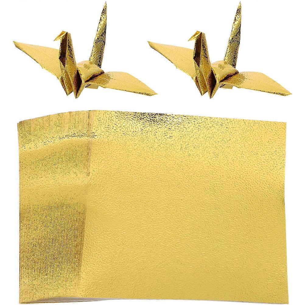 100 Sheets Hand Decor Metallic Scrapbook Paper Metallic Foil Paper Pearl Coating Paper Square Art Projects Kit
