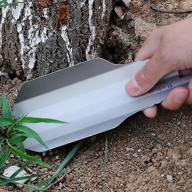 thumbnail image 2 of Titanium Lightweight 6oz Backpacking Outdoor Shovel W/ Removable 16" Handle 2 of 12