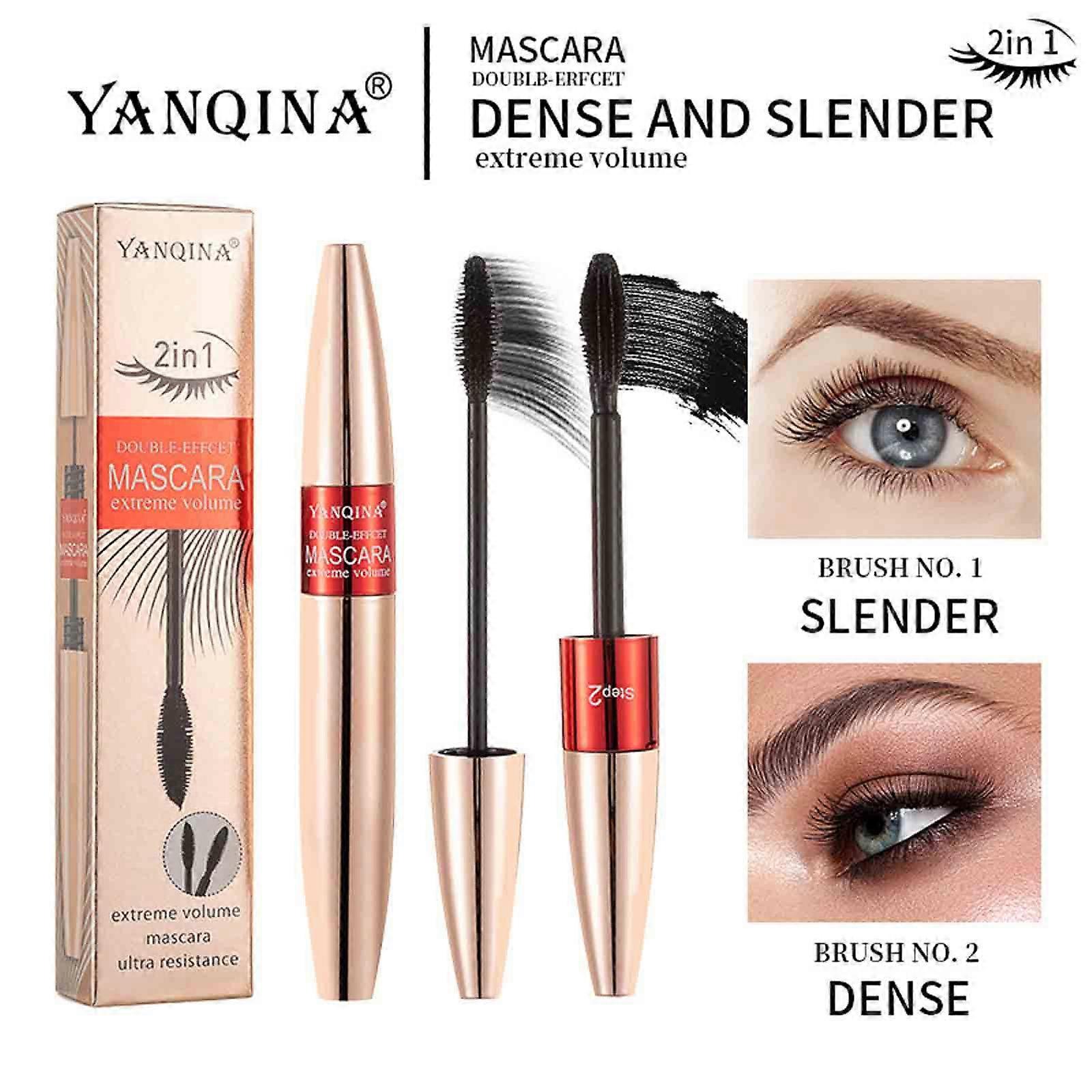 Mascara waterproof dual end: allungante e incurvante.
