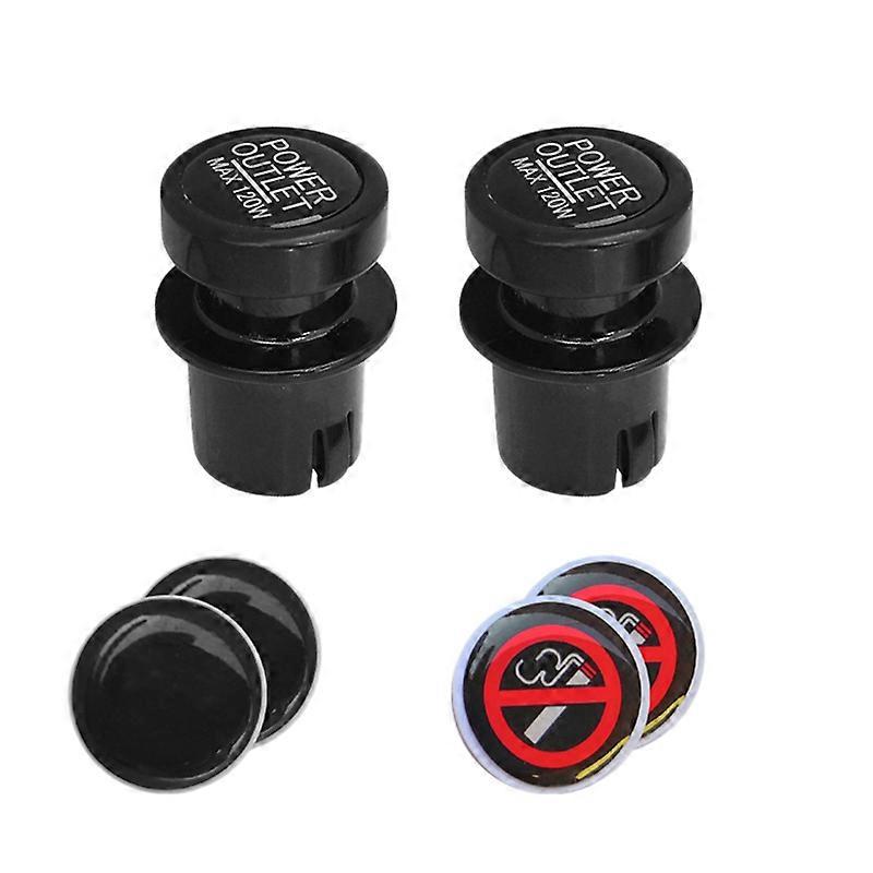 Cigarette Lighter Socket Cover Cap 2 Pack, Universal Waterproof Dustproof Plug for Car Power Outlet
