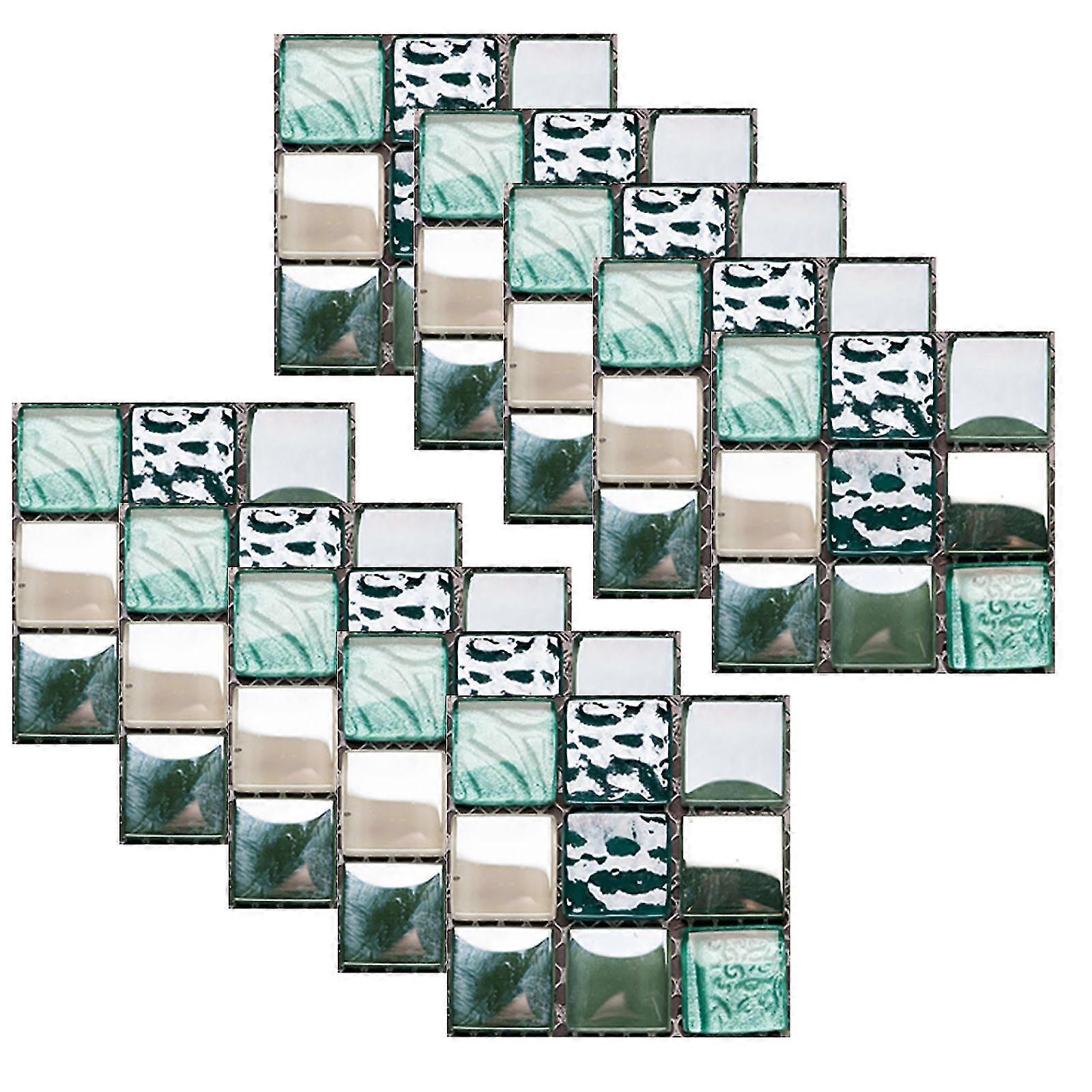 3d creative tile decoration diy wall and floor stickers (10pc)