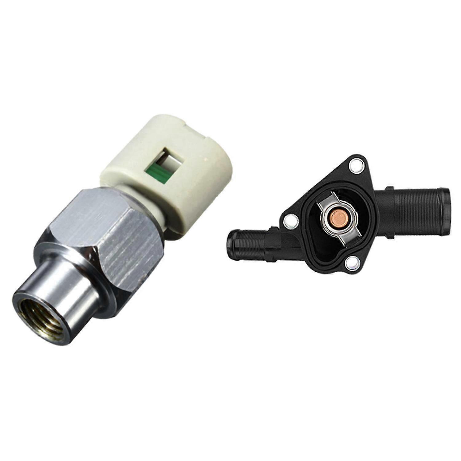 For Kangoo Twingo Engine Coolant Thermostat With Housing With Power Steering Switch Pressure Sensor