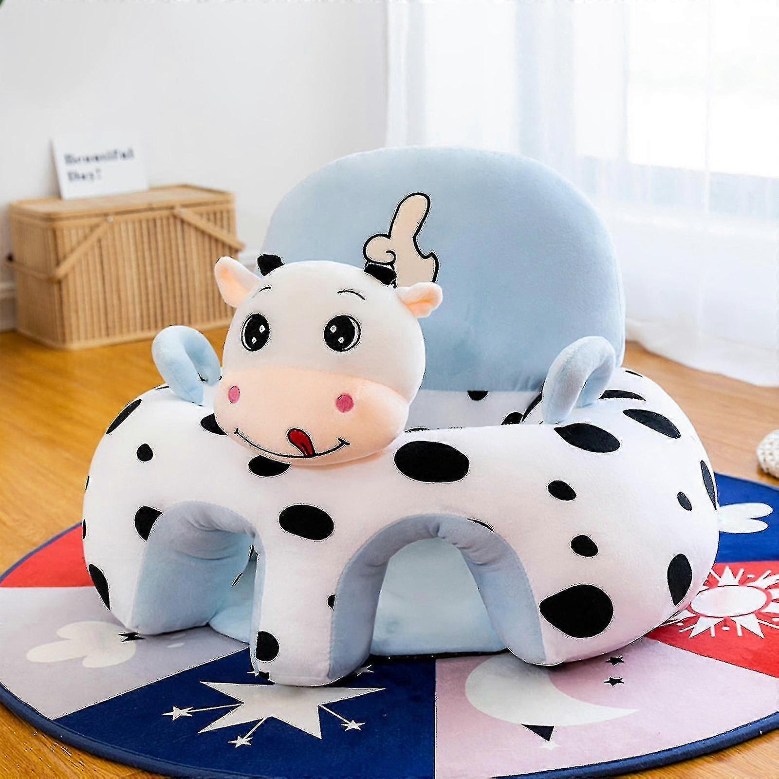 Baby Sofa Support Chair Soft Plush Cartoons Animals Baby Sitting Chair Learning To Sit Seats Without Filled Cottons