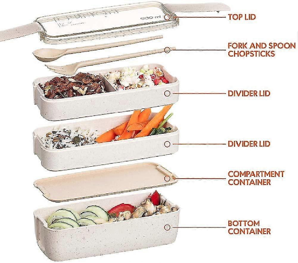 MEEYUU Lot de 4 boîtes à goûter Bento réutilisables pour la MEEYUU Lot de 4 boîtes à goûter Bento réutilisables pour la