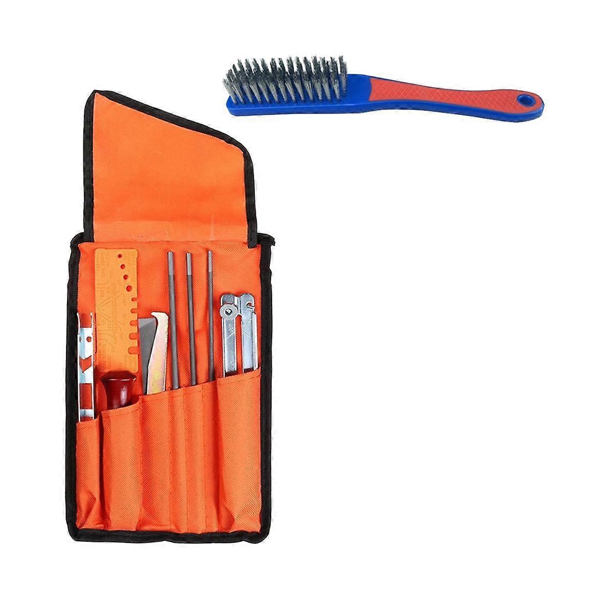 Chainsaw Sharpening Kit 10 Pieces Saw Chains Files Set Universal Chainsaw File Set File Kit for Sharpening Saw Chains