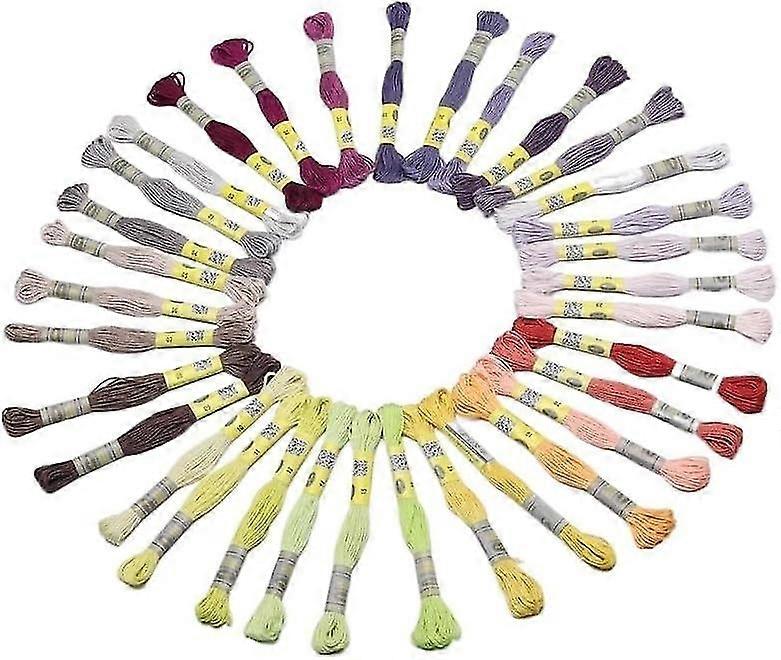 35色セットエジプト綿刺繍糸-8メートルPerSkein.シルケット、クロスステッチに最適、DIYクロシェ+刺繍