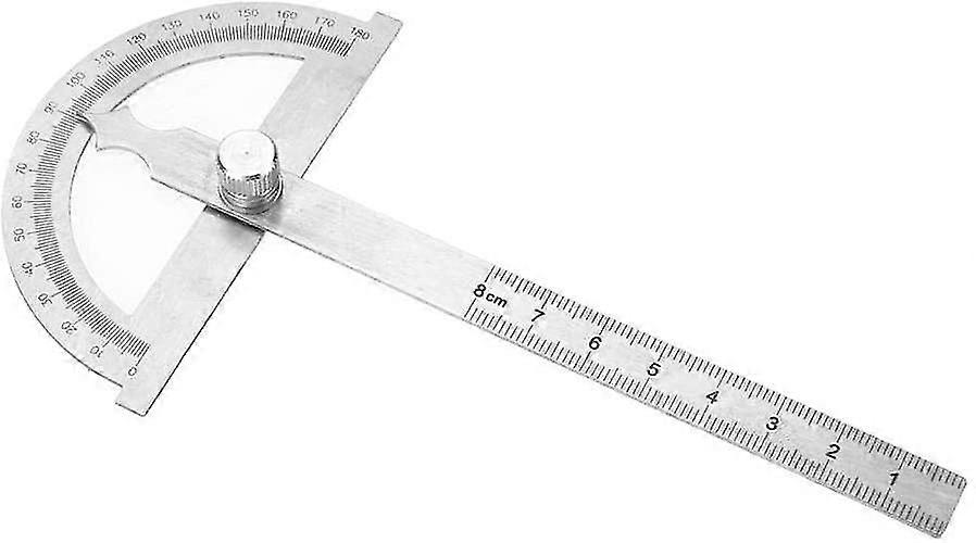 Protractor זווית נירוסטה, זווית מד אילן דיגיטלי סרגל זווית 0-180 מעלות 15 ס"מ (80 * 120mm)
