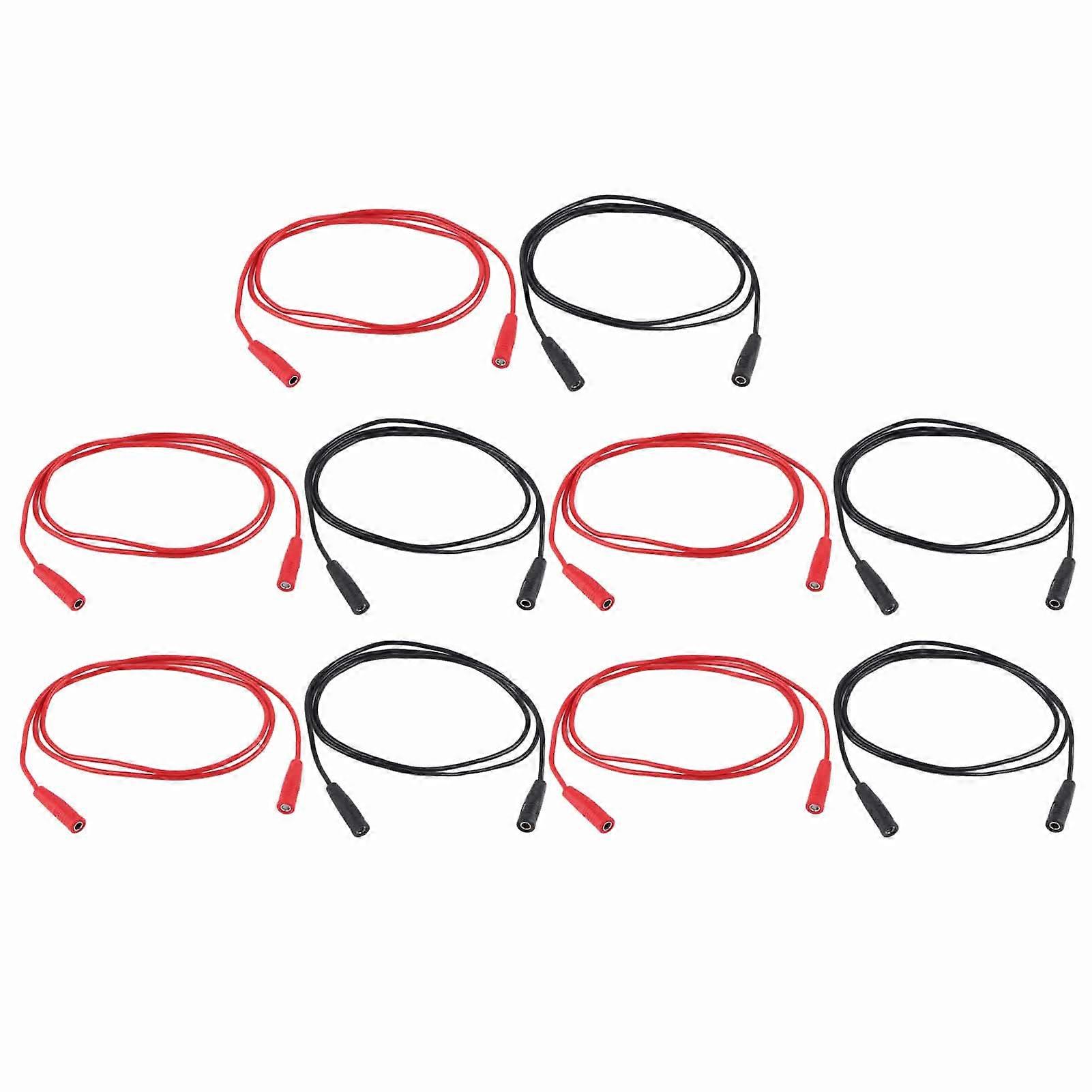 5 Sets Banana Test Lead Testing Cable Female to Female 2mm 0.44mm2 1000V 15A Set Kit