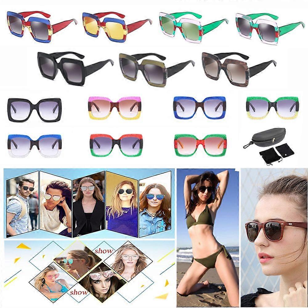 TIshine Multi-Color Optional New Fashion New Upgrade Way farer Polarized Sunglasses for Women MenDesigner Sunglasses with Case100% UV400 Protection