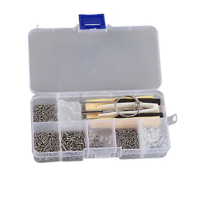 Γυαλιά βίδες που πλαίσιο επισκευής κιτ πλυντηρίων μέρη μύτη υποστήριξη μύτης κατσαβίδι bit αξεσουάρ 500Pcs