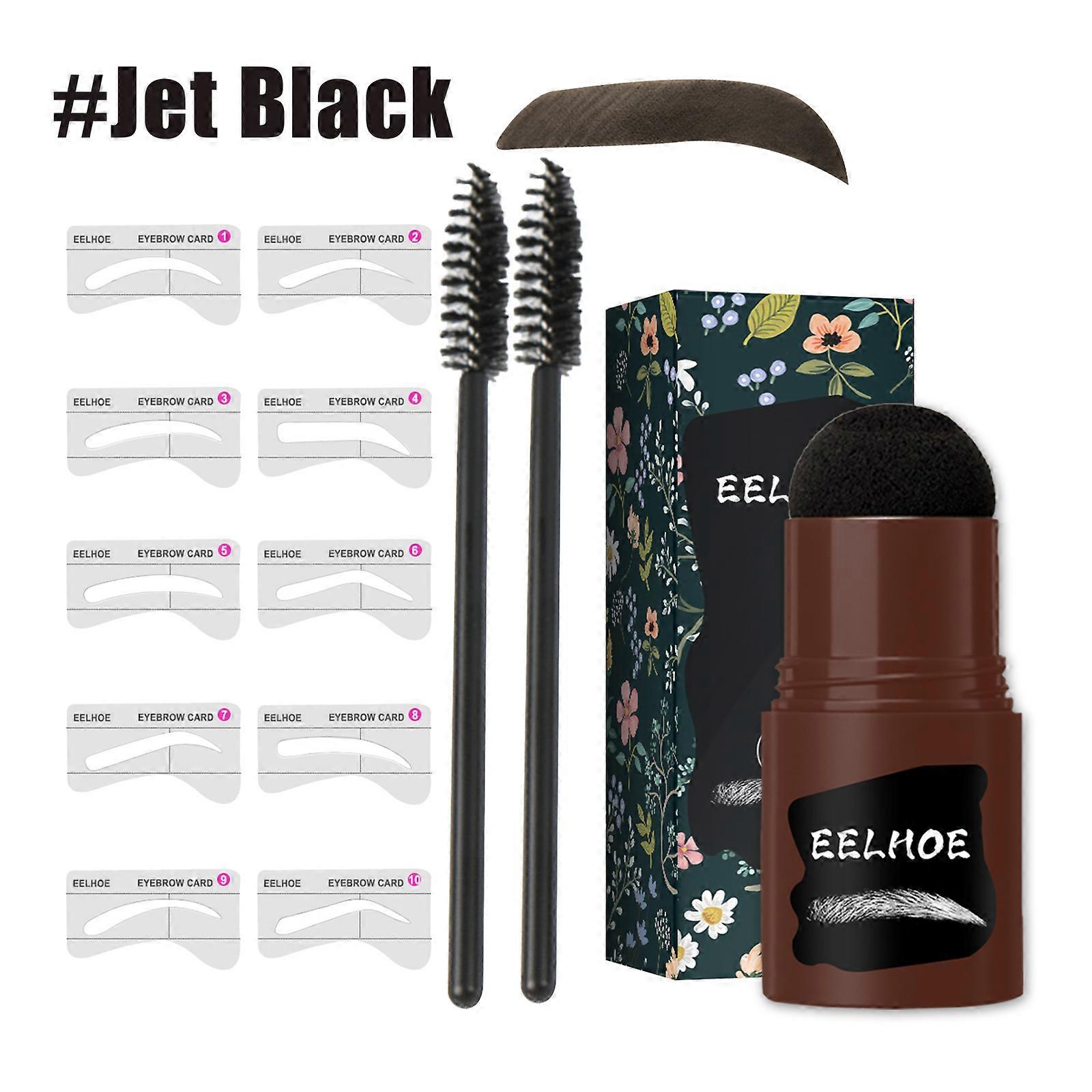 Eyebrow Stamp Stencil Kit, Long Lasting & Waterproof Eyebrow Stamp and Shaping Kit for Perfect Brow, with 10 Reusable Eyebrow Stencil and 2 Spiral Eye