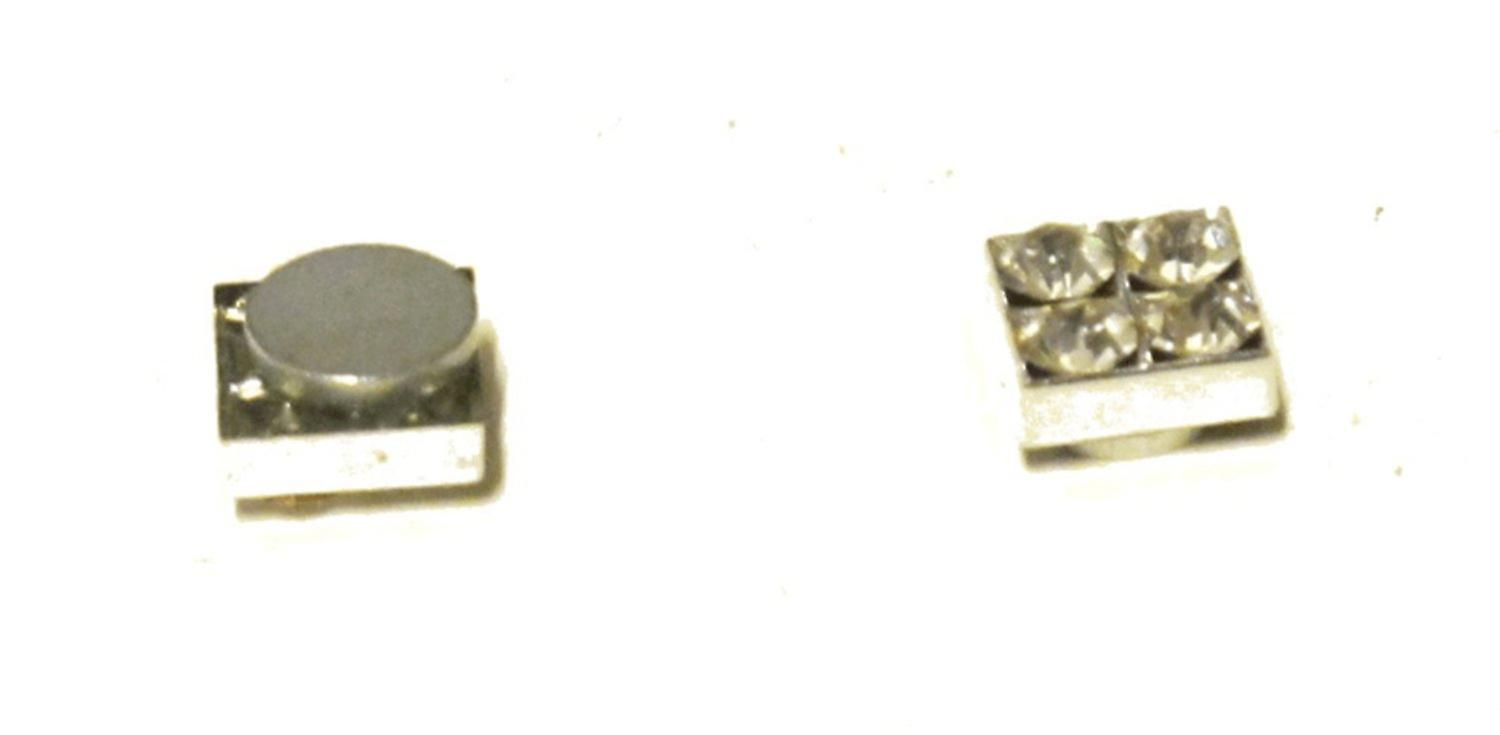 Magnetic Earrings - Square Crystal