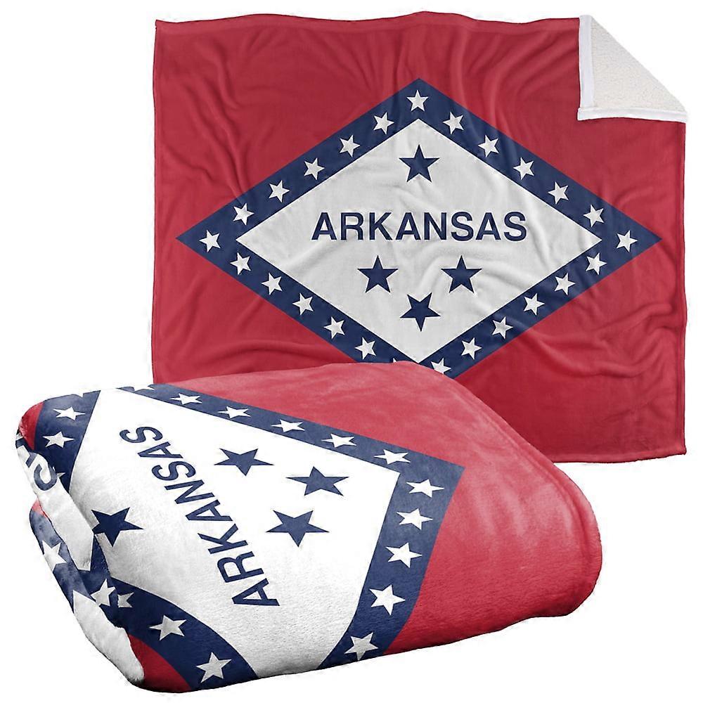 Logovision Blanket, , Arkansas Flag Silky Touch Sherpa Back Super Soft Throw Blanketascf61