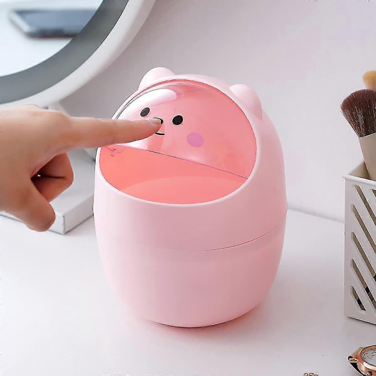 Trash Can Desk Bin(pink)