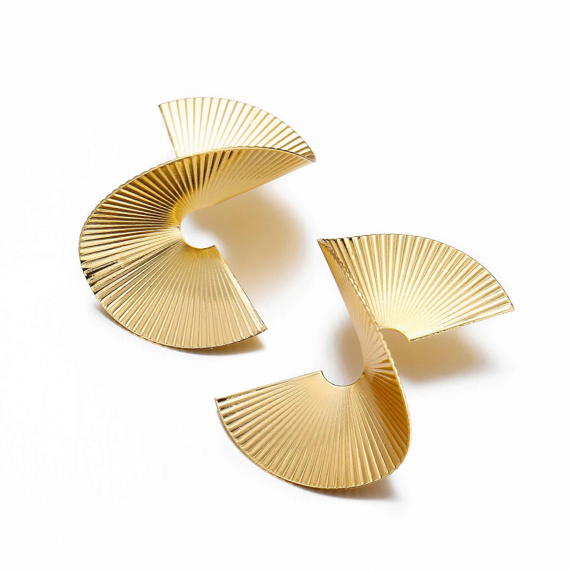 Gold Geometric Earrings Exaggerated Statement