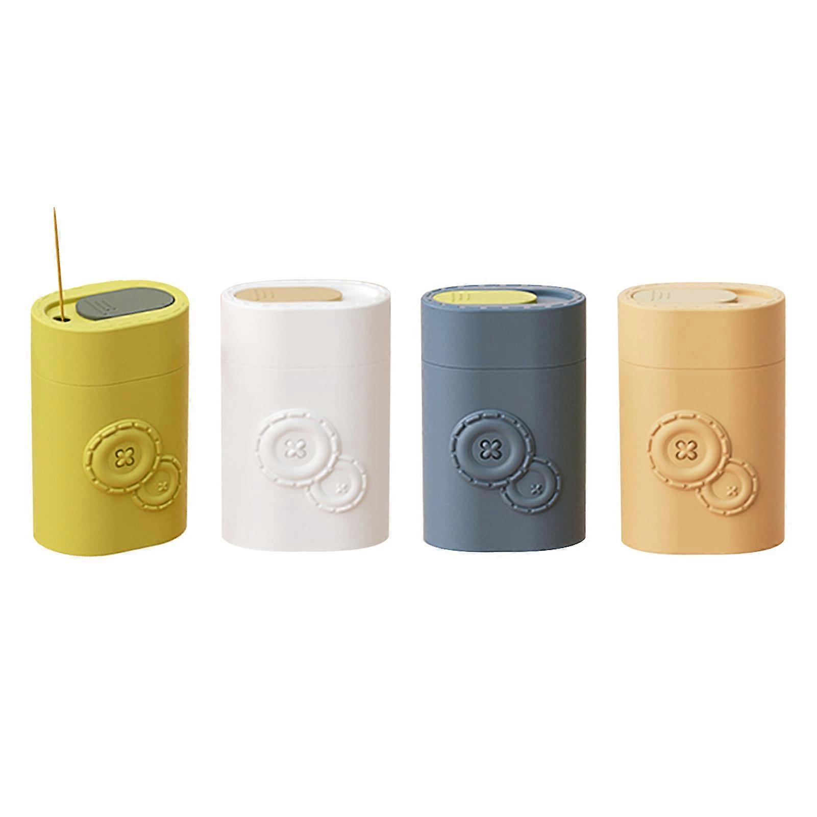 Toothpick Box Sliding Closure Dustproof Large Capacity Creative Living Room Table Toothpick Holder Daily Use KAESI
