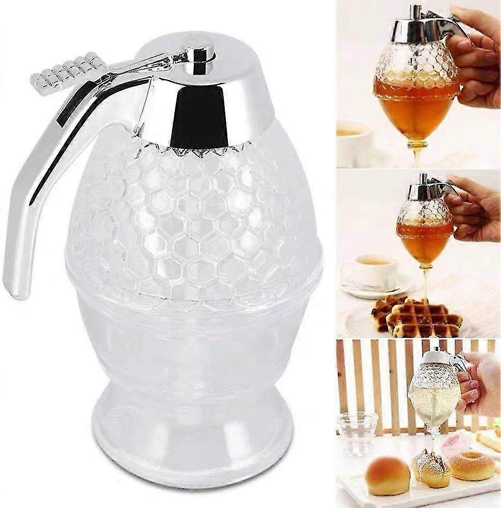 Storage Pot Honey Jar Container Squeeze Bottle Bee Drip Dispenser Stand/YY
