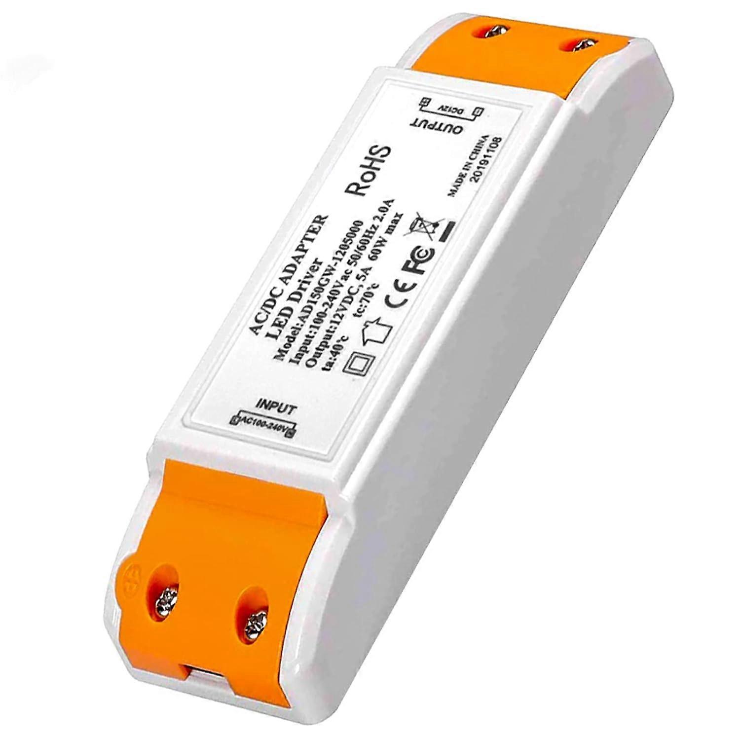 LED Transformer LED Power Supply 0-24W LED Driver Adapter 12V DC 2A - Constant Voltage for LED Strip Lights and G4 MR11 MR16 LED Light Bulbs (24W)