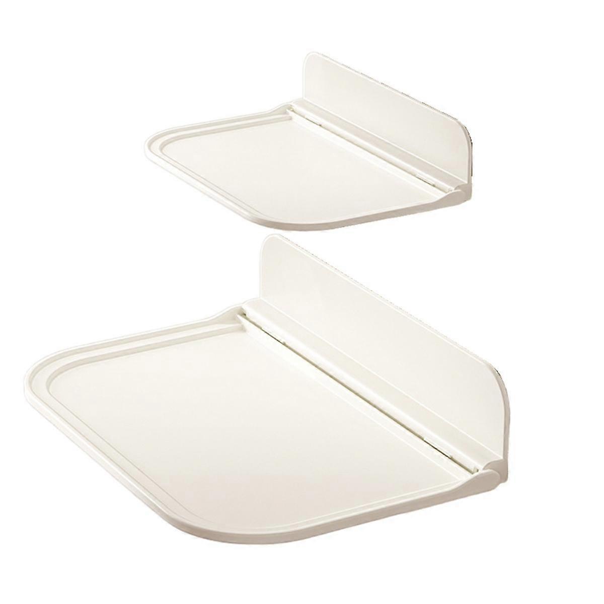 2PCS Portable Bedside Storage Shelf Wall-Mounted Rack Foldable Hanging Shelf Kitchen Bathroom Stora