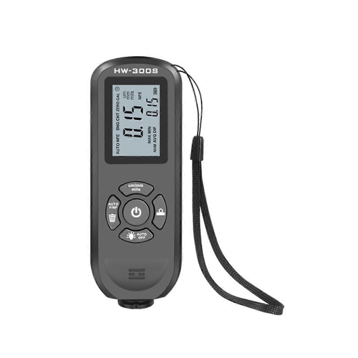 Digital Coating Thickness Gauge 0.01mm/1Mil Black Thickness Meter with Screen LCD Display Calibrati