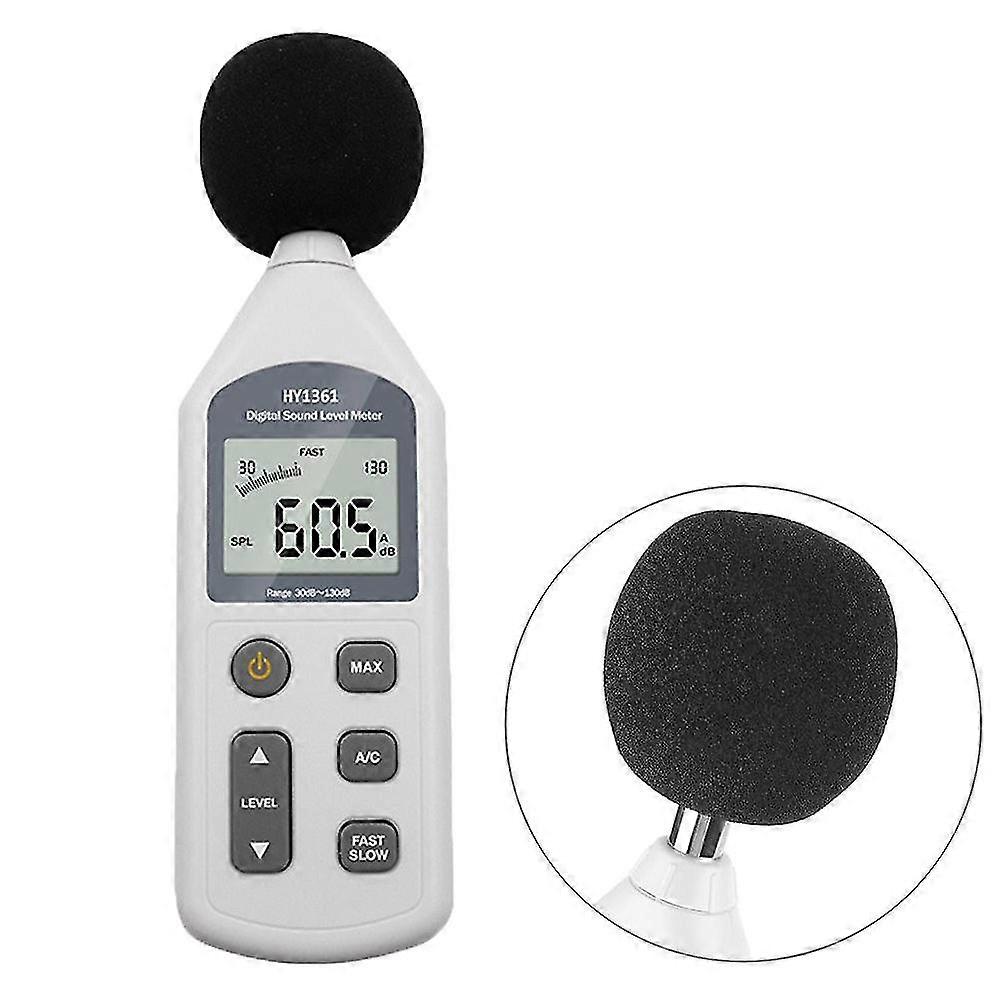 LCD Digital Noise Meter 30-130dBA Sound Level Meter Testing Measures Equipment