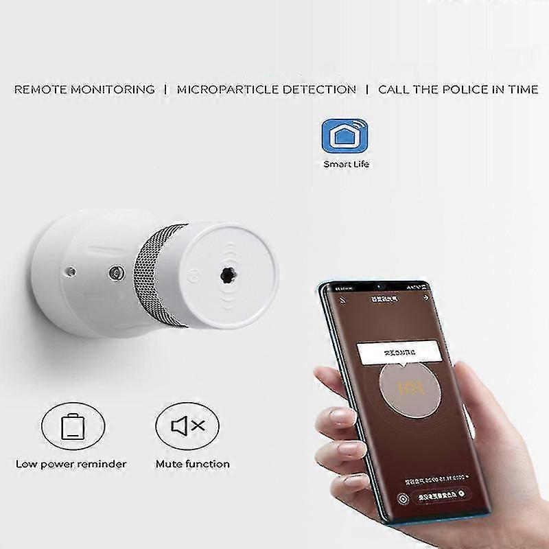 Smoke Detector App Notification Wireless Wifi Smoke Sensor Smart Fire Smoke Detector