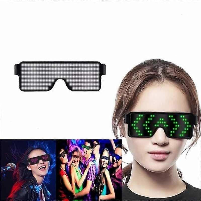 Magic Flash LED Party Glasses App Bluetooth Controlled Luminous DJ Sunglasses DIY
