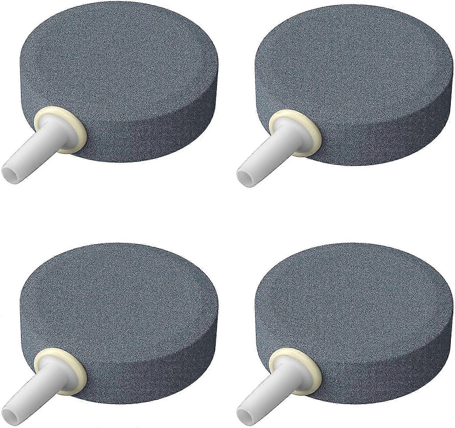 Aquarium 4 Cm Air Stone Bubble Disc Diffuser For Air Pumps Fish Tanks Buckets Small Ponds And Dwc Tanks, Set Of 4