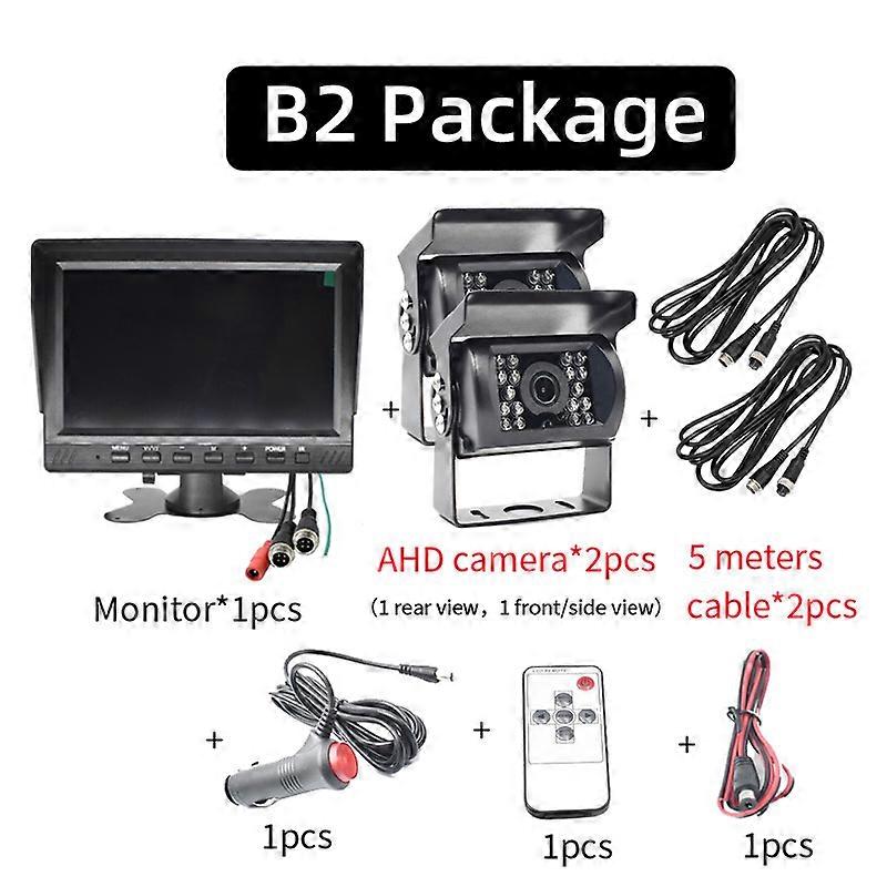 12-24V AHD 7インチカーモニターディスプレイ車両リアビューバックアップカメラシステムトラック/トレーラー/ RV /ピックアップ1024x600p IPSスクリーン用