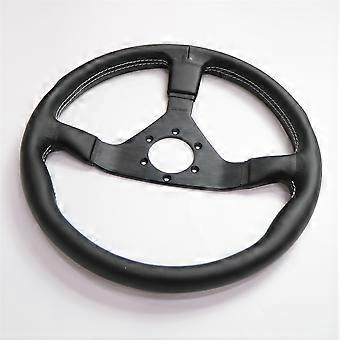 Momo Steering Wheel 14 Inch Black Leather Currency Racing Steering