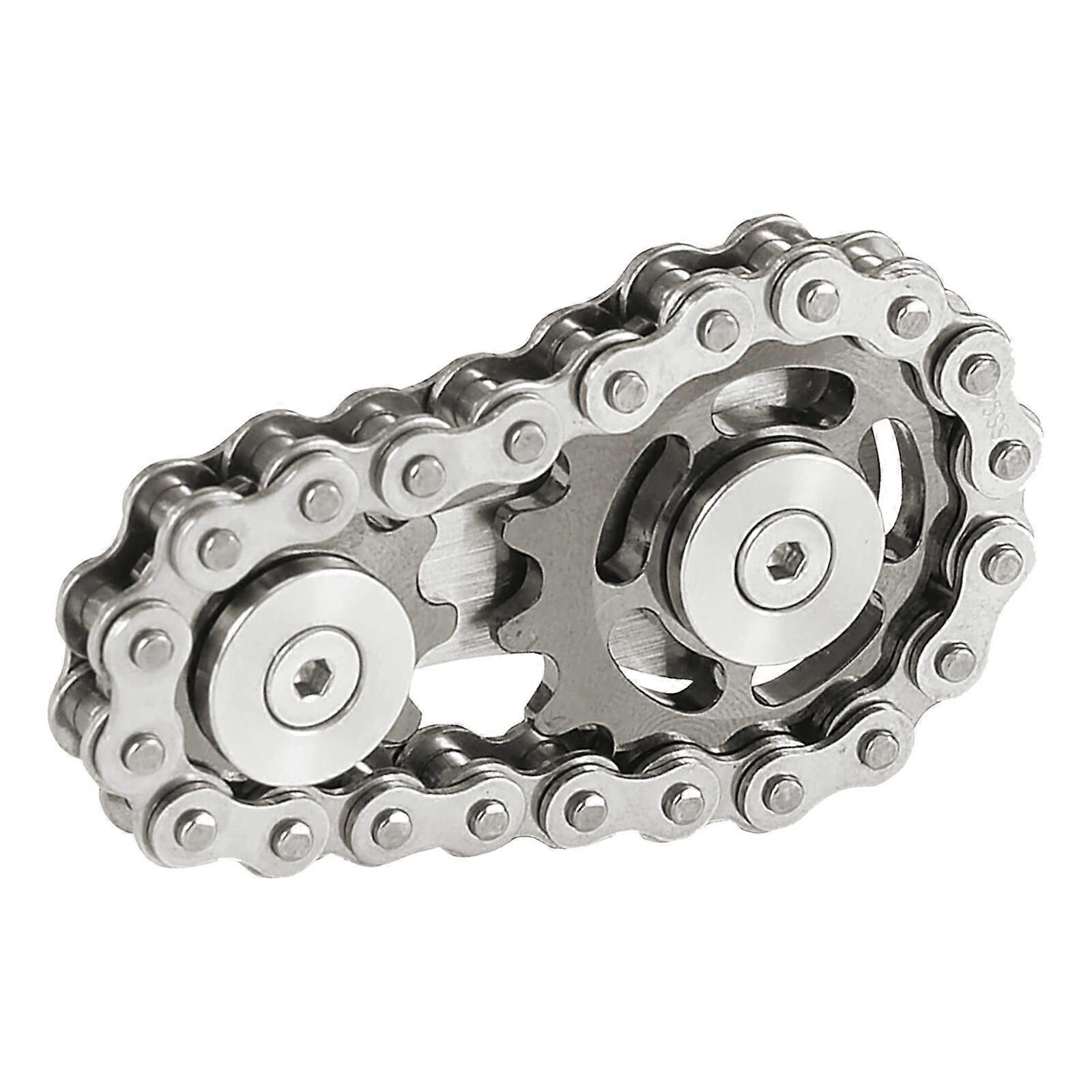 Acier inoxydable Sprocket Fidgets Chain Fidget Cube Gears Linkage Bike Chain Nouveauté Fidget Block Kinetic Desk Jouet, 100% Nouveau