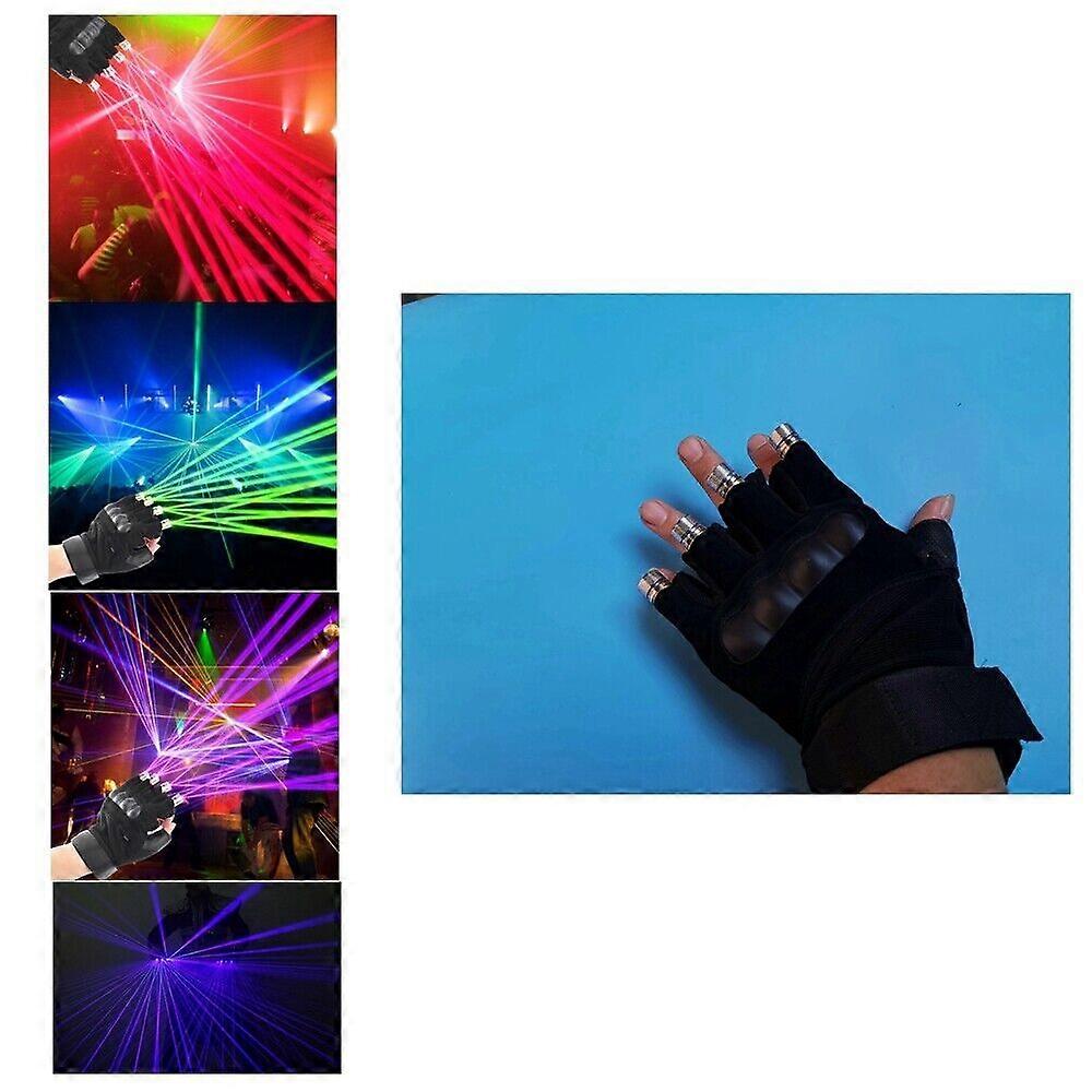 RGB أحمر / أخضر / أزرق / أرجواني قفازات ليزر أضواء المرحلة ل DJ ديسكو حزب نادي بار