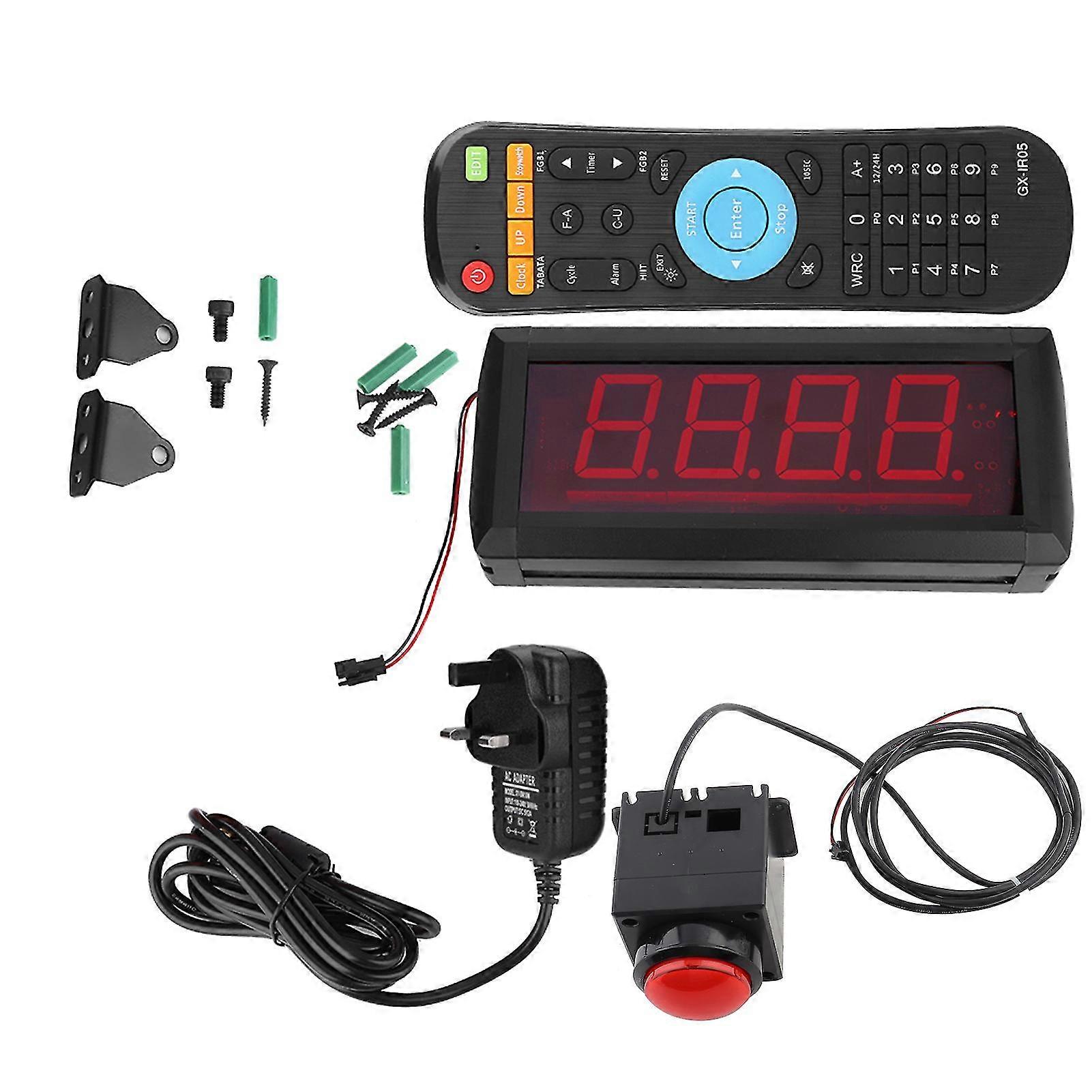 LED Digital Display 10 Seconds Countdown Timer UK Plug 100-240VAC - Popular Game Challenge