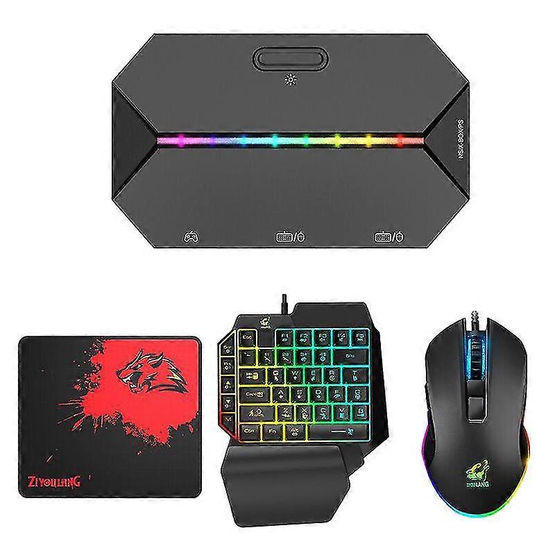 G6l Converter + clavier à une main + souris + souris Pad Set pour Switch 5 Console Gamepad Converter