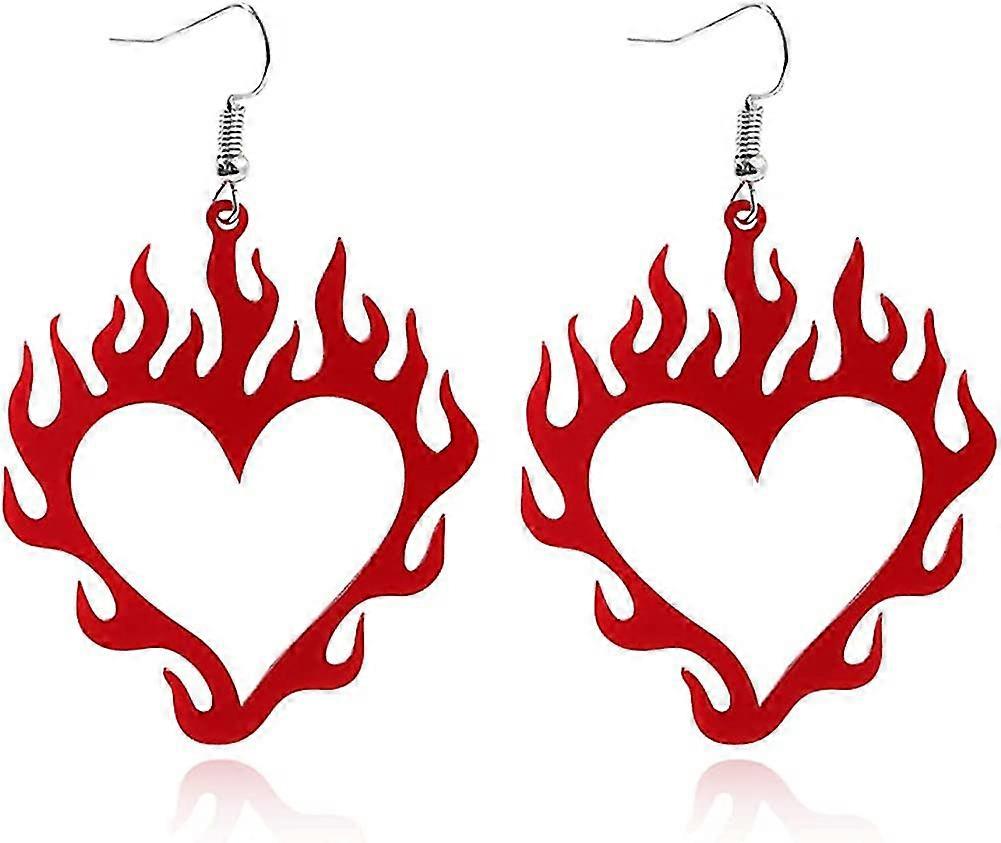 Boho軽量アクリル中空フレームハートダングルドロップイヤリング女性用女の子ユニークなチャームフレームラブハートイヤリングジュエリーギフトアクリルホル