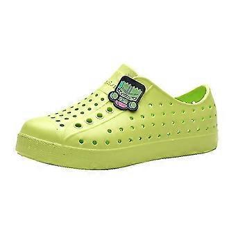 Print Slip-on Sneakers For Kids  Perforated Upper  Vegan Friendly"pure Fluorescent Green 35 Inner Length 22.5 Cm"-ZZY