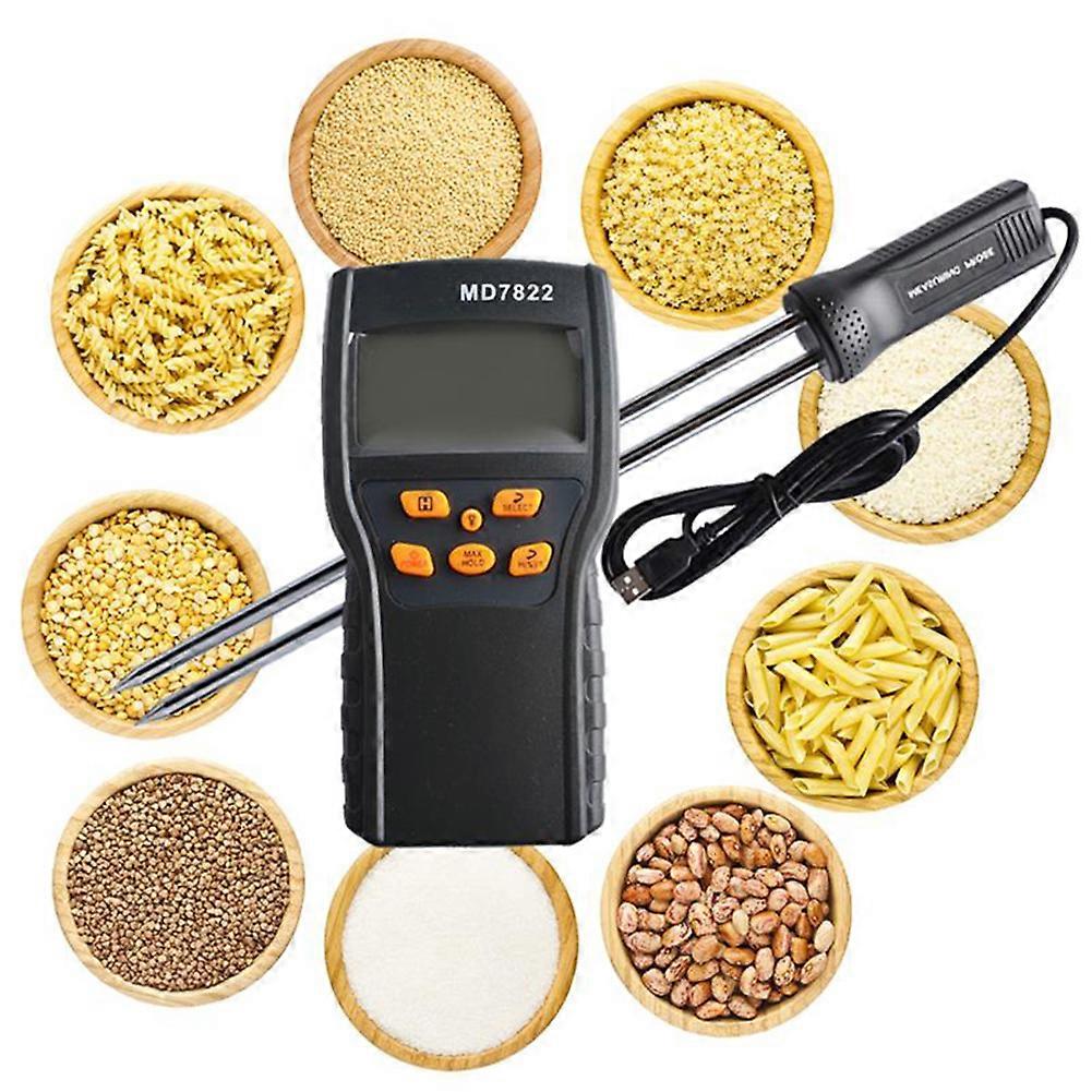 Digital Grain Moisture Meter 2%-30% Wheat Humidity Tester Detector Instruments Wheat Corn Rice Moisture Probe Hygrometer
