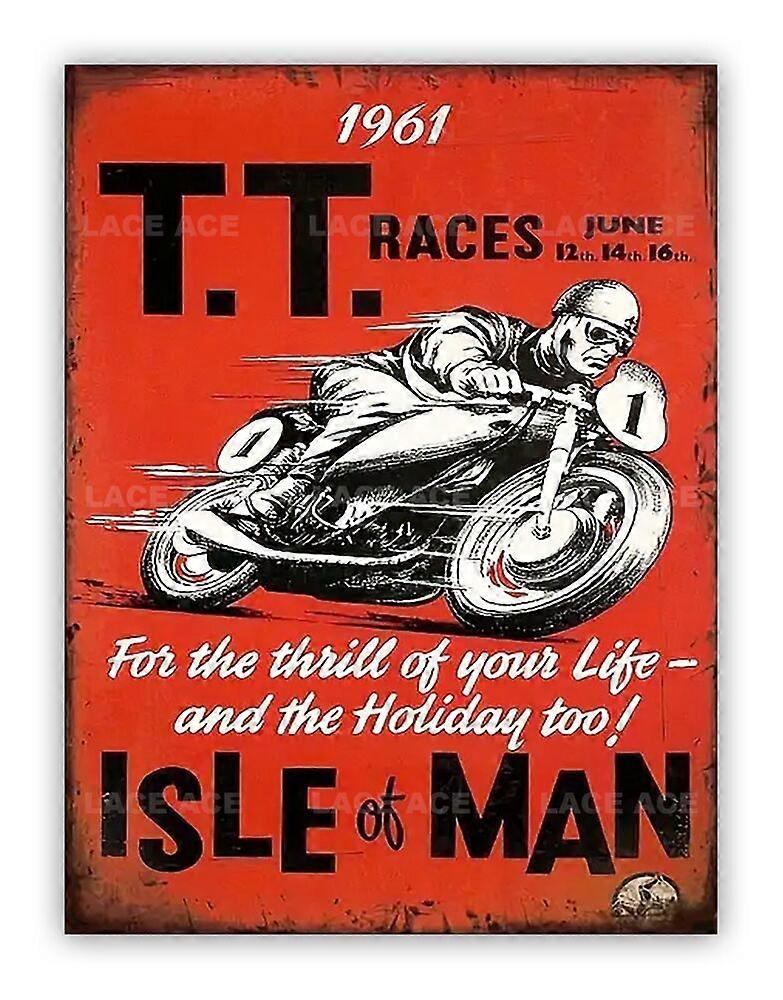 Isle Of Man TT Wyścigi motocyklowe Metalowy znak garażowy Mode-172