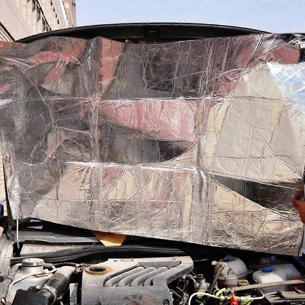 Insonorizing thermal polymers for car hood, aluminum leaf sticker, engine firewall, soundproofing, shield, car style, new, 2020