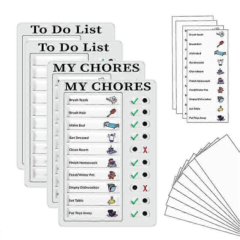 16-teilige tragbare Checkliste Board Checkliste Chore Sheet Planner